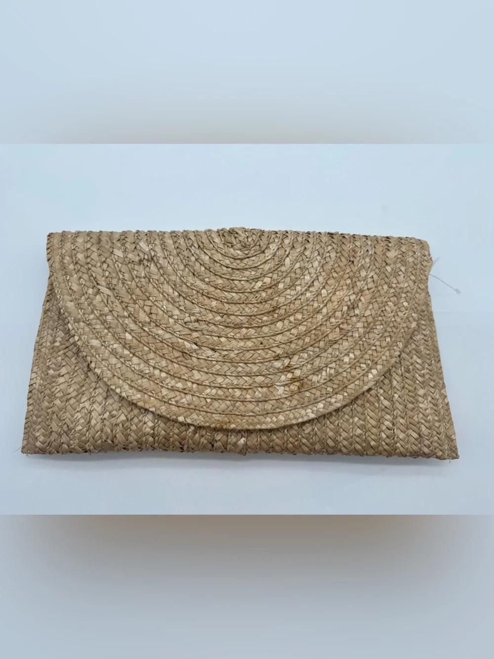 Shiraleah Woven Straw Envelope Clutch in Natural